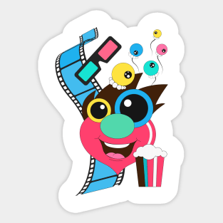 Cool cartoon face Sticker